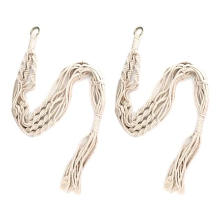 2 stk Makrame Plantehengere Innendørs Hengende Plantepotte Kurv Jute Tau Flettet Håndverk Blomsterpotteholder