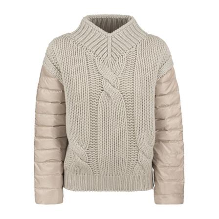 Herno Padded Wool Knitwear , Beige , Dames , Maat: S Coltruien