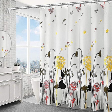 Bruseforhæng 150x200cm Skimmelfast Bruseforhæng Vandtæt Bruseforhæng Antibakterielt Bruseforhæng Bruseforhæng Gennemskinneligt Bruseforhæng Wit