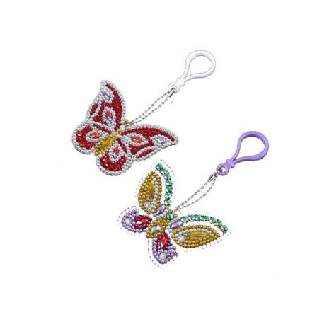 2/3/5 St Diy Rhinestone Nyckelringar Hjärta Insekt Girl Frukt