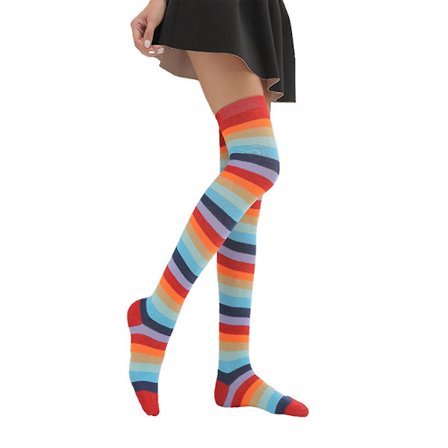 Strumpbyxor Långa Strumpor Regnbåge Lår Rollspel Party