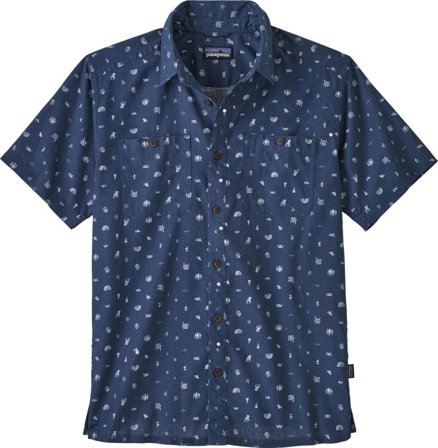 Patagonia Men's Back Step Shirt Men short-sleeved shirts Blue M