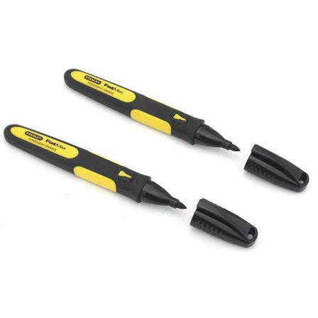 STANLEY FatMax 0-47-312 Märkpenna smal spets, svart, Märka & markera