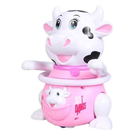 Rolig elektrisk plastrobotleksak för barn Musiktrickleksak med 3 valfria typer Lindra stress Söt ko