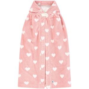 Kids - Petit Bateau Pink Heart Hooded Bath Cape One Size - Textile - One size - Pink - Mädchen