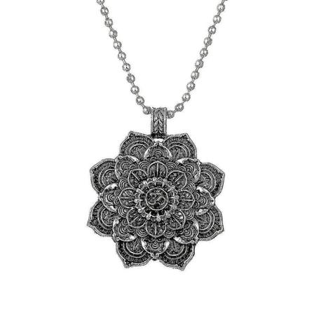 Lotus Mandala Vedhæng Halskæde Tibetansk Buddhistisk Beskyttelse Meditation Smykker