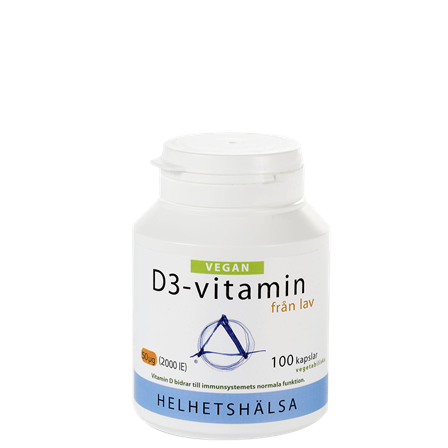 Helhetshälsa D3-vitamin Vegan 50 mcg 100 kapsler