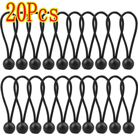 20 st Bungee-snöre, Bungee-snöre, Gummiband med plastkula, Bungee-snöre för tält, presenningar, camping