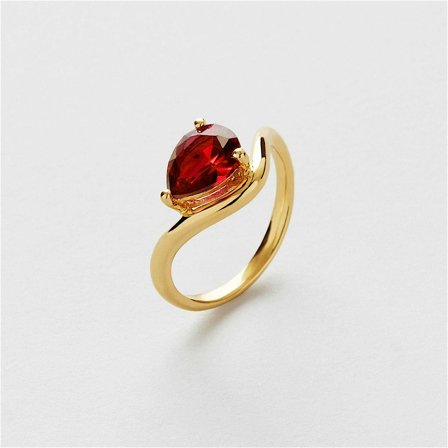 Red Bling Drop Ring