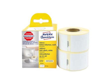 AVERY Etikett på rulle 89x28mm 260/fp - Lyreco - Emballage och lagerutrustning - Etiketter och godsmärkning - Specialetiketter