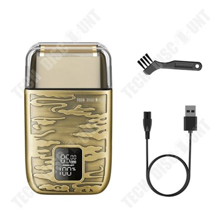 Elektrisk barbermaskine - TECH DISCOUNT - USB-model - 2-blads hoved - Fuldkropsvask - IPX6 vandtæt