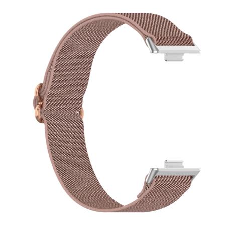 Elastisk nylonurrem til Huawei Watch Fit 3 Lyserød