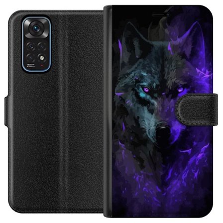 Kompatibelt Plånboksfodral till Xiaomi Xiaomi Redmi Note 11 Varg Lila
