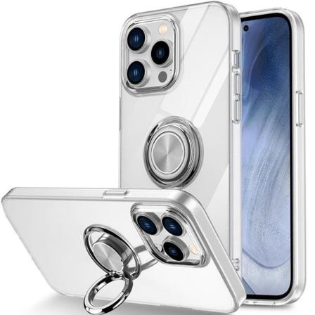 Iphone 14 Skal Tpu Ring Kickstand - Transparent