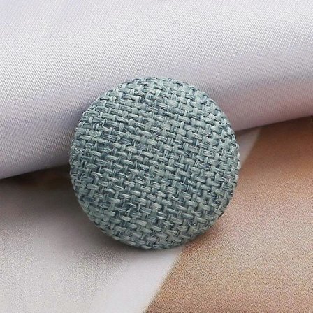 10 stk. Skaftknapper Metallknapper Klær DIY Stoffknapper Stofftrukket Lin Rund Dekorativ