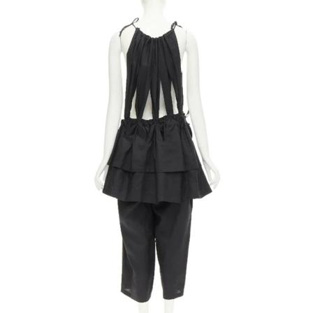 Yohji Yamamoto Pre-owned Pre-owned Cotton bottoms , Zwart , Dames , Maat: S Vintage Tops