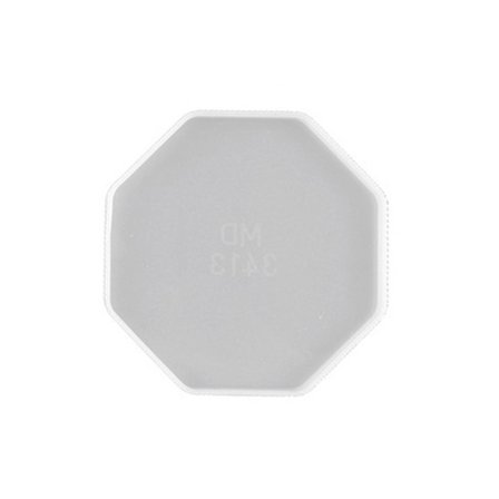 Rund/Firkantet/Heksagon Te-fat Brikke Silikonform Brett Resin Støpeform DIY Verktøy - Oktagonal