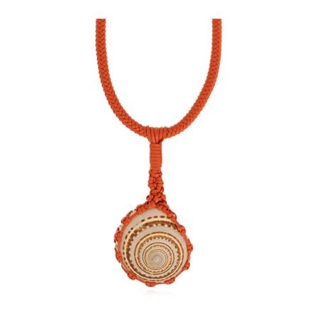 Chloé, Larry s necklace Oranje, Dames, Maat:ONE Size,leer