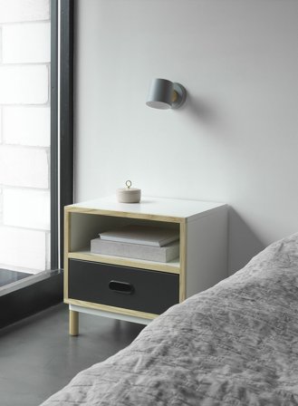 Rise vegglampe u/ledning - grå