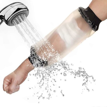 1 kpl Suihkusuoja | Uudelleenkäytettävä linjasuoja | Vedenpitävä kipsisuoja kyynärpäälle | Linjasuojat olkavarren haavoille, sidosten suojaukseen