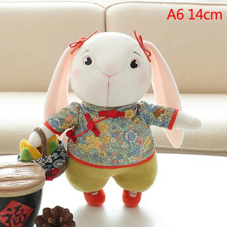 Kawaii Bunny Plysch Baby Leksaker Mjuk Trasa Gosedjur För