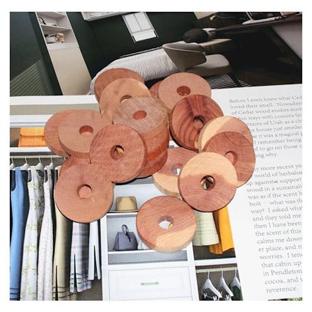 48x Anti-møl tekstiler Effektivt avstøtende middel med sedertre for garderober og kleshengere - Naturlig felle og forebygging mot møll KLB