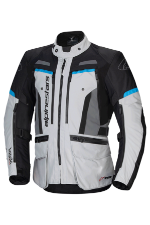 Motocyklová Bunda Alpinestars Bogota' Pro Drystar Tmavá Šedá/Černá/Cyan XL