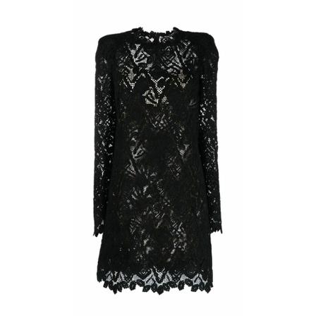 Ermanno Scervino Long-sleeved Mini Kjole Sort, Dame