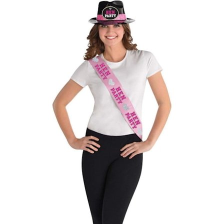 Amscan Dam/Dam Hen Night Party Sash (Paket med 8) En Storlek
