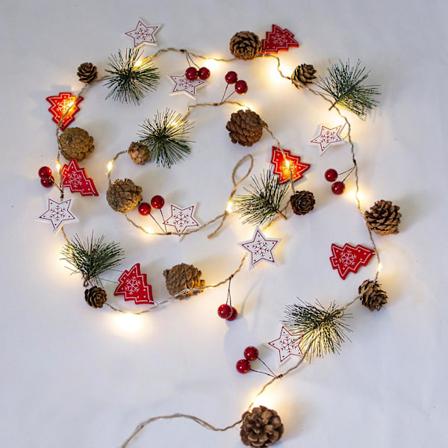 Juledekor Julelys Led-lys Streng Kobbertrådlampe Innendørsbelysning