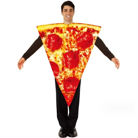 Halloween Pizza-asu Aikuisten Hauska Ruokapuku Unisex-asu