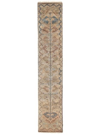 Oushak Indo Rug Hand Knotted 80X406 Runner India