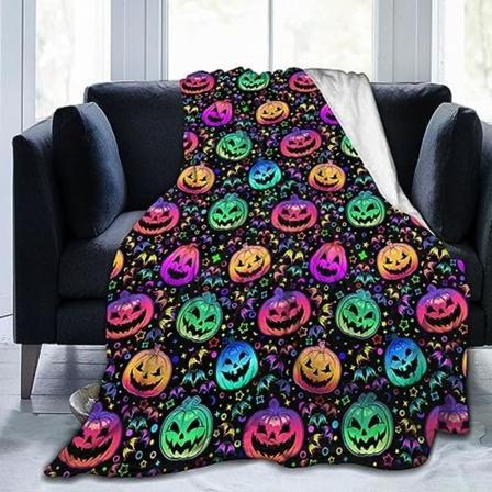 Halloween-kurpitsapeitto Neon-heitt ytymispeitto Syntym p iv lahjat Pehme sohvapeitto Neon-kurpitsaheitt ytymispeitto matkalle leirint alueelle