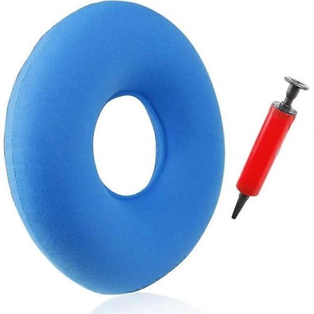 Sittring for halebenet ortopedisk sittepute hemoroider oppblåsbar ringpute med pumpe hardhet justerbar (hs)