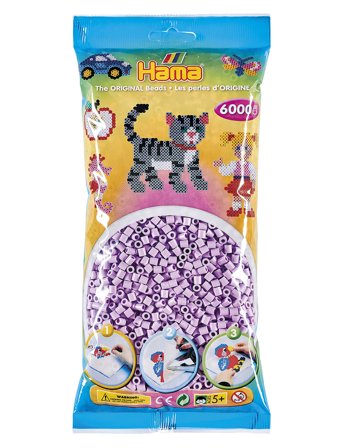 Hama Midi Beads 6000 Pcs Pastel Lilac - Multi/patterned - ONE SIZE