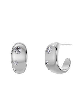 Edblad Selena Hoops S Steel Smycken & klockor Dam Grå ONESIZE