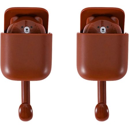 Selvklæbende Krog, 3 stk. Sød Knagerække, Vandtæt Selvklæbende Plast SCE uden Spor