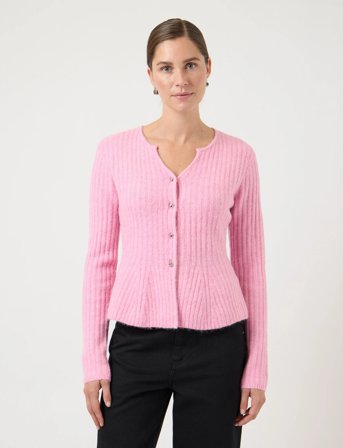 YAS Yasdolly Ls Knit Cardigan S. Noos - Pink - XL