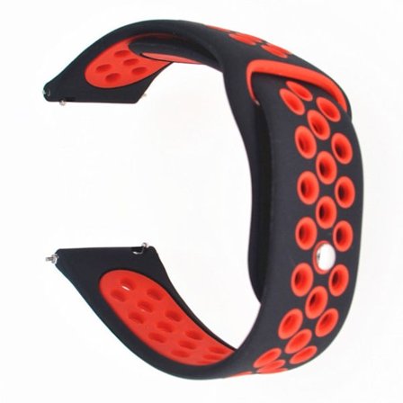 Garmin Forerunner 645 / Vivoactive 3 / Vivomove HR 20mm tofarvet urrem - sort / rød