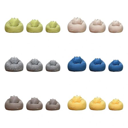 Nya Ekstra Store Sækkestole Betræk Indendørs Lazy Loungers Til Voksne Børn Kampagnepris (FMY)BY Grøn 80 * 90cm