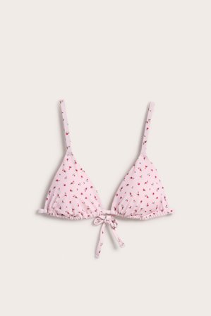 Kappahl | Blomstrete bikini-BH | Lyserosa