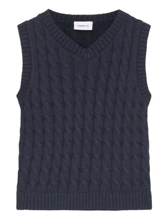 Nbmruso Knit Slipover Vest Marineblå Name It*Betinget Tilbud