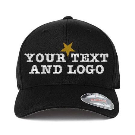 Flexfit - Svart Keps - Gör din egen keps - Custom Made @ Hatstore