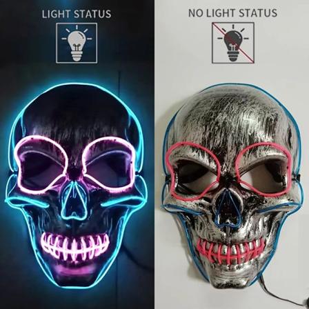Halloween-naamiaiset Naamio Cosplay Kauhu Kallo Skeletti Päänaamio Valo Halloween Pimeä Yö Koti Ovi Seinä Auto Hohto Sisustus Naamio new 03