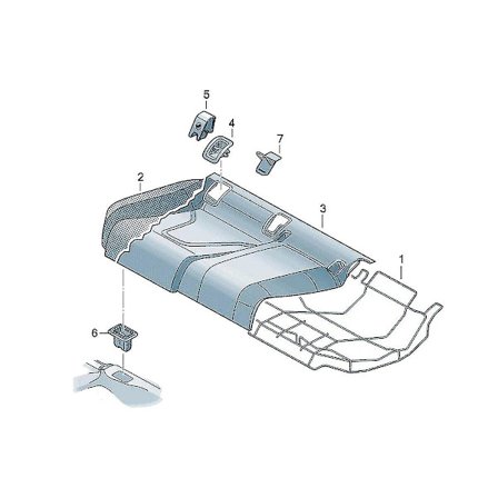 10 stk. 8t08871874pk indvendig bagerste barnesæde Isofix-slot trim cover-knap til A4 B8 A5 Rs5 Sportb(sort)