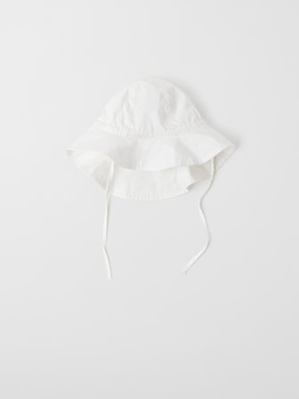 Vevd solhatt med UV-beskyttelse - 40|42 - barneklær - white - Polarn O. Pyret