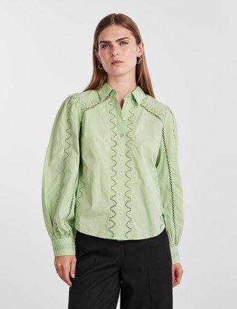 YAS Yaskenora Ls Shirt S. Noos - Green - S