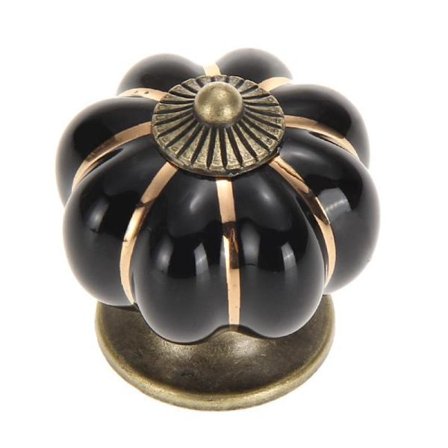 4 stk. Keramiske dørhåndtak Vintage Gresskar Skap Skuff Trekk Kopp