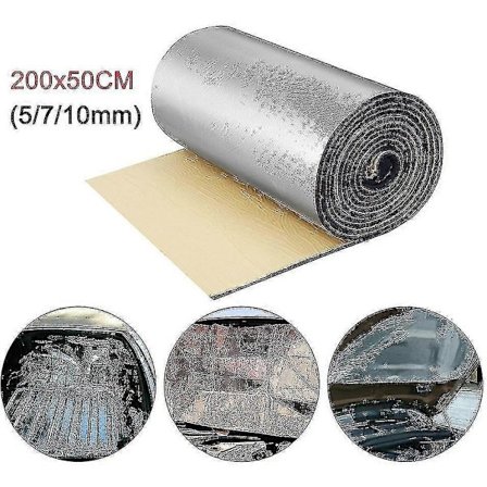 500*2000mm 3/5/7/10mm Lyd Varmeisolerende Bil Lydisolering Isolasjonsmatte Bil Lastebil Brannmur Varme Lydisolering