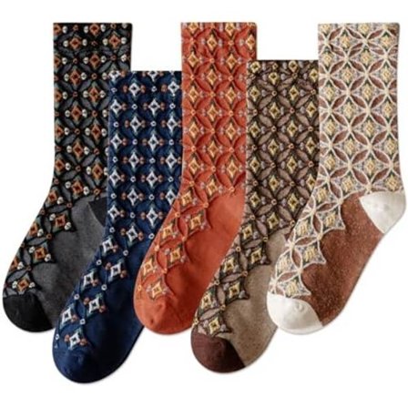 Bomuldsstrømper til damer med sjove motiver - Søde dyr, blomster